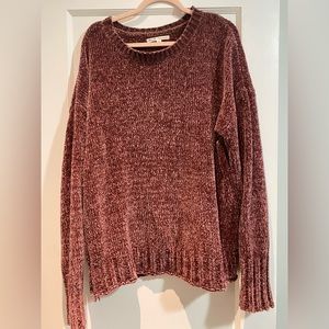 Reddish soft knit sweater